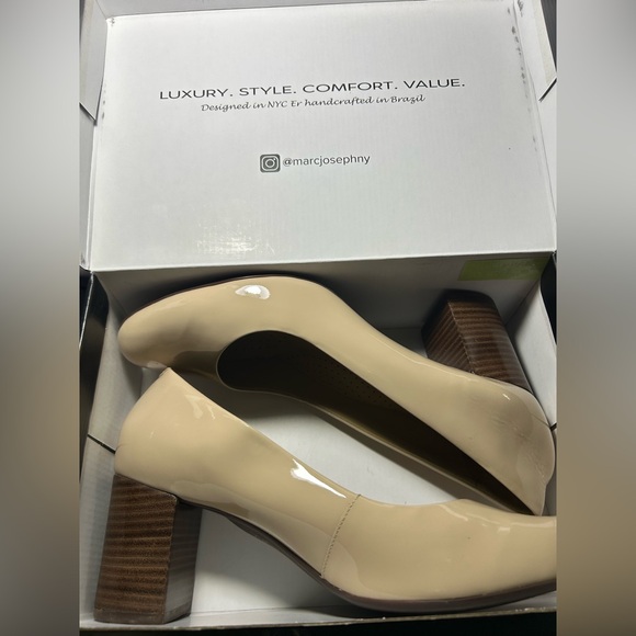 Marc Joseph Beige Glossy Heels - Picture 6 of 10